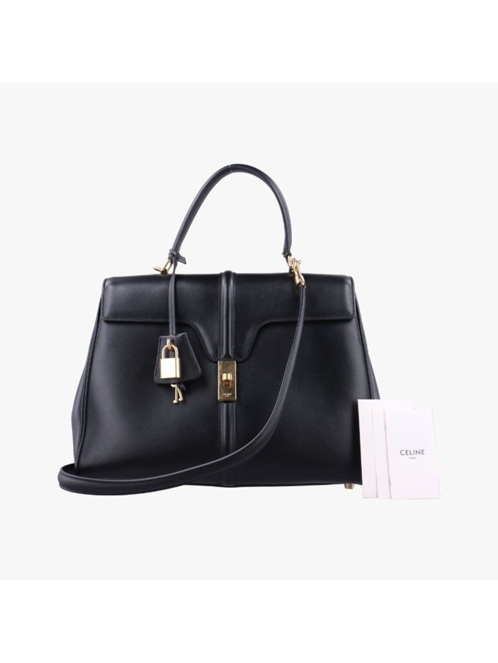 Celine 16 Bag Black Calfskin
